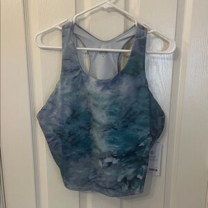 Athleta Conscious Crop Printed Bra. D-DD+ 2X